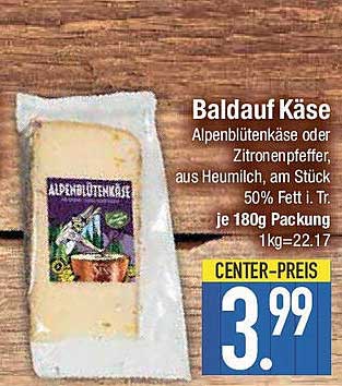 Baldauf Käse Alpenblütenkäse oder Zitronenpfeffer, 180g