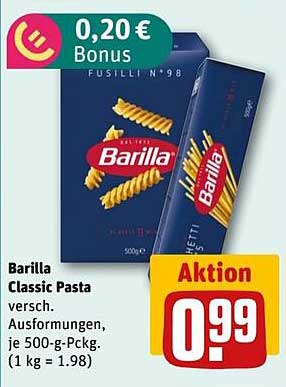 Barilla Classic Pasta - Verschiedene Ausführungen, je 500-g-Pckg.