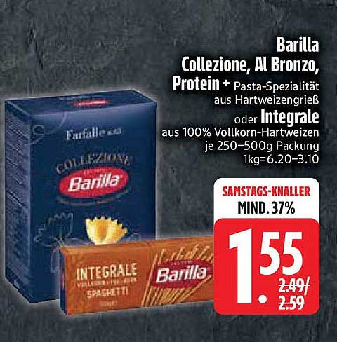Barilla Collezione, Al Bronzo, Protein Pasta-Spezialität oder Integrale