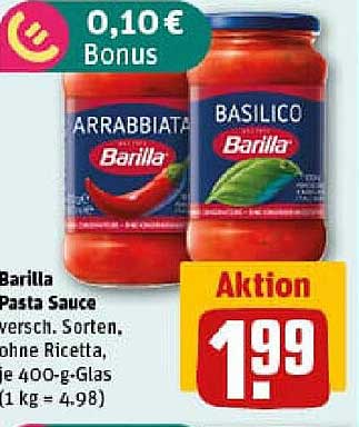 Barilla Pasta Sauce – Verschiedene Sorten