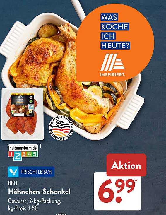 BBQ Hähnchen-Schänkel, 2-kg-Packung