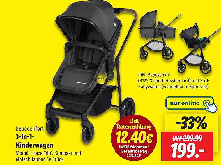 bebecar 3-in-1-Kinderwagen Modell "Haze Trio"