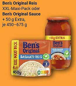 Ben's Original Reis XXL-Maxi-Pack oder Ben's Original Sauce + 50 g Extra, je 450-675 g
