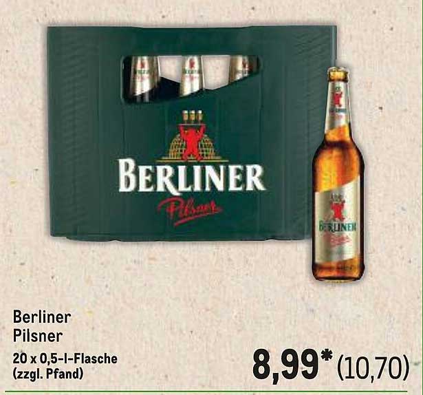 Berliner Pilsner 20 x 0,5 l Flasche (zzgl. Pfand)