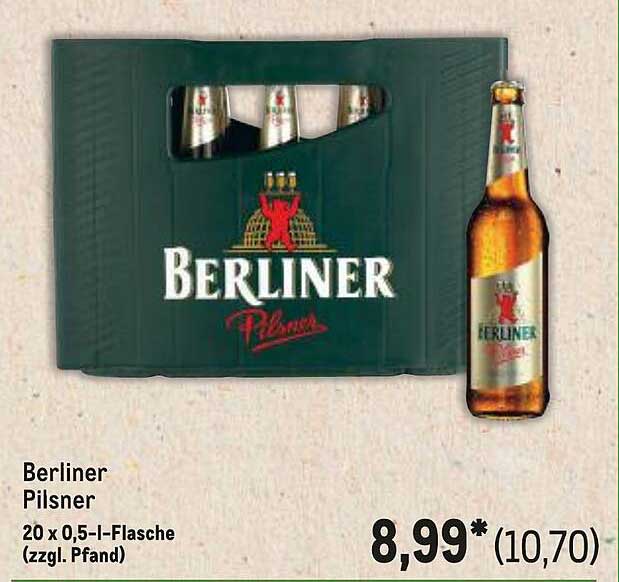 Berliner Pilsner 20 x 0,5 l-Flasche (zzgl. Pfand)