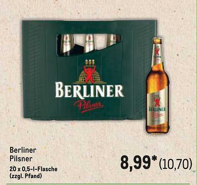 Berliner Pilsner 20 x 0,5 l-Flasche (zzgl. Pfand)