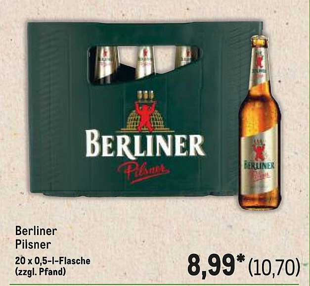 Berliner Pilsner - 20 x 0,5 l-Flasche (zzgl. Pfand)