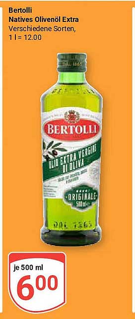 Bertolli Natives Olivenöl Extra, 500 ml