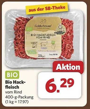 Bio Hackfleisch vom Rind – 400-g-Packung
