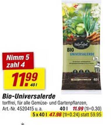 Bio-Universalerde 40 l – Nimm 5, zahl 4