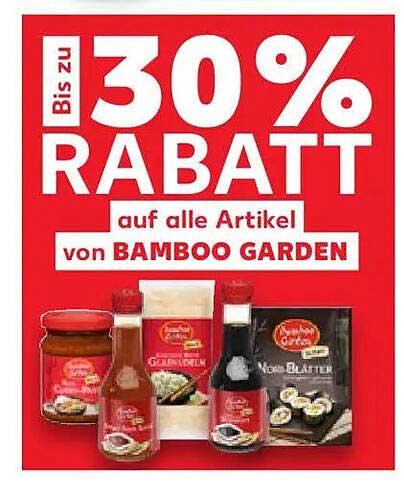 Bis zu 30% Rabatt auf alle Artikel von Bamboo Garden