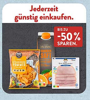 Bis zu -50% auf Steakhouse Pommes, Fruchtnektar und Mehr!