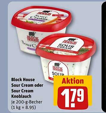 Block House Sour Cream oder Sour Cream Knoblauch je 200-g-Becher