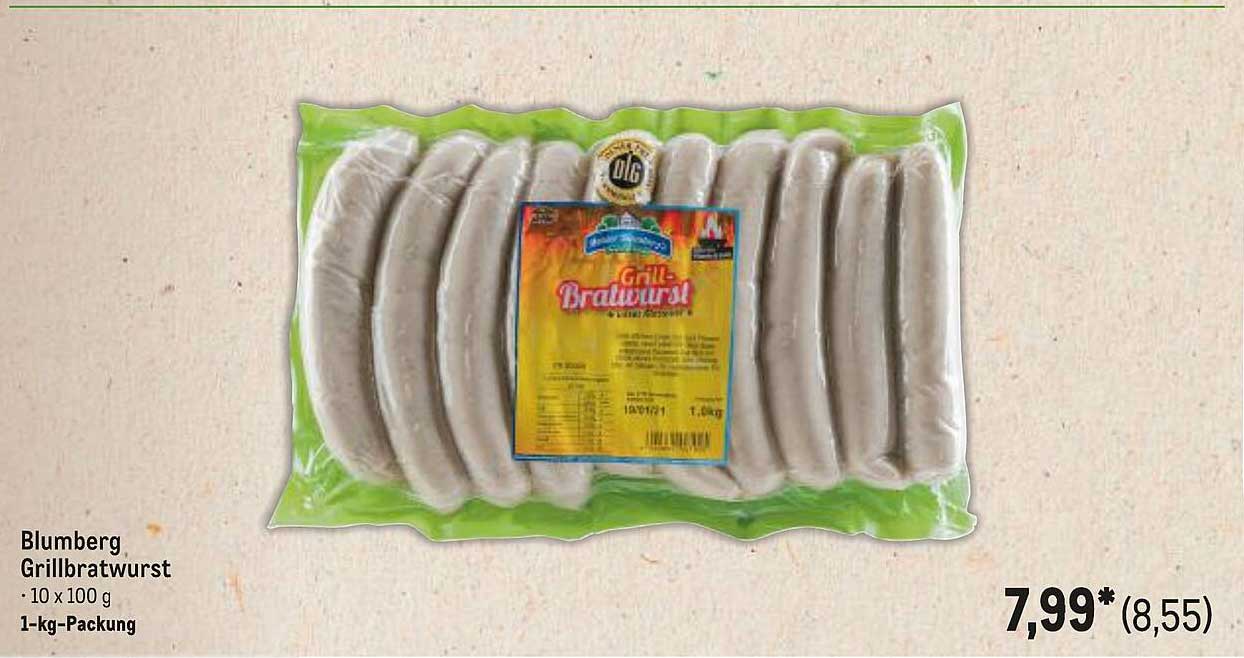 Blumberg Grillbratwurst - 1-kg-Packung