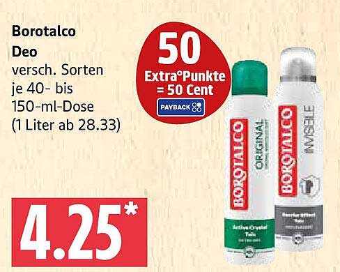 Borotalco Deo - verschiedene Sorten