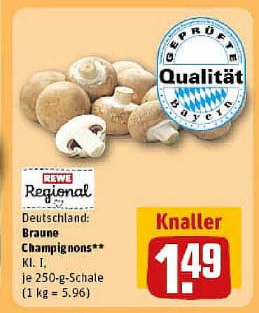 Braune Champignons - Regional von REWE
