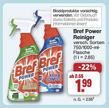 Bref Power Reiniger versch. Sorten 750/1000-ml-Flasche