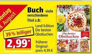 Buch viele verschiedene Titel z.B.: Land Edition Die besten Obstkuchen