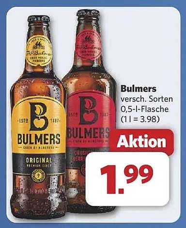 Bulmers Cider 0,5 l-Flasche - Verschiedene Sorten