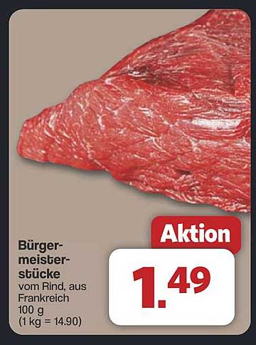 Bürgermeisterstücke vom Rind, aus Frankreich