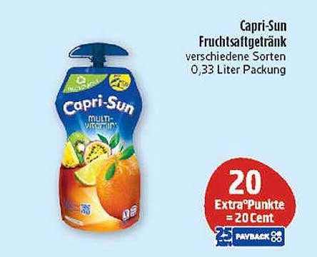 Capri-Sun Fruchtsaftgetränk verschiedene Sorten 0,33 Liter Packung