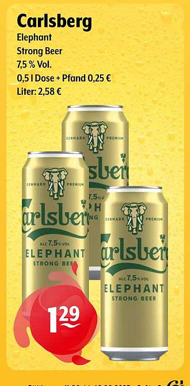 Carlsberg Elephant Strong Beer 7,5 % Vol. - 0,5 l Dose