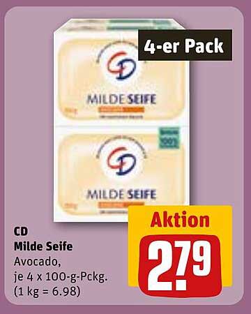 CD Milde Seife Avocado, 4 x 100-g-Pckg.