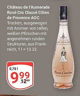 Château de l'Aumerade Rosé Cru Classé Côtes de Provence AOC