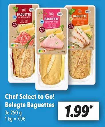 Chef Select to Go! Belegte Baguettes