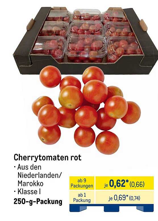 Cherrytomaten rot - 250-g-Packung