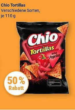 Chio Tortillas Verschiedene Sorten, je 110 g - 50 % Rabatt
