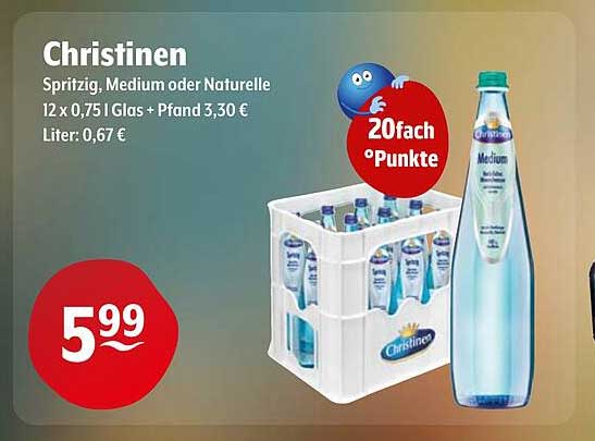 Christinen Spritzig, Medium oder Naturelle - 12 x 0,75 l