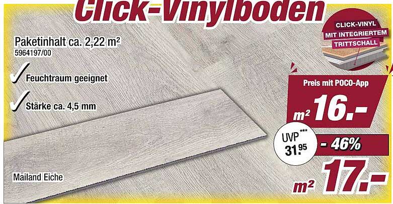 Click-Vinylboden Mailand Eiche