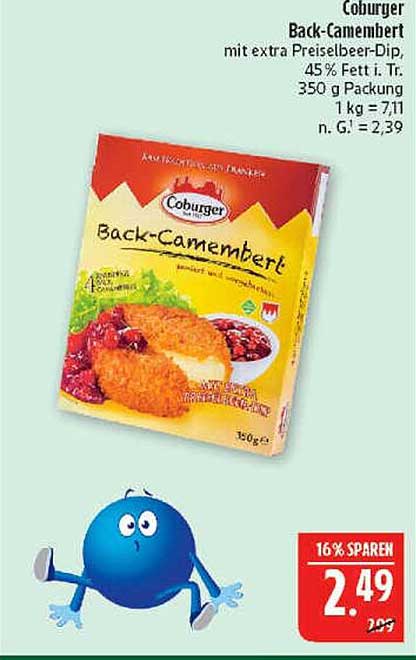 Coburger Back-Camenbert mit extra Preiselbeeren-Dip