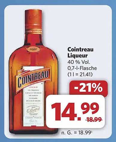 Cointreau Liqueur 0,7-l-Flasche - jetzt im Angebot!