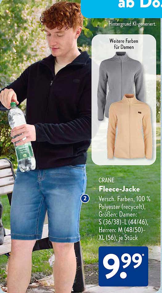 CRANE Fleece-Jacke in verschiedenen Farben