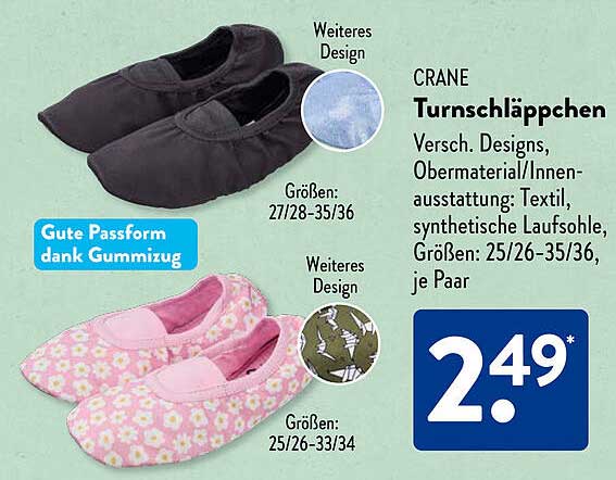 CRANE Turnschläppchen – Bequeme Unterstützung für Zuhause oder unterwegs