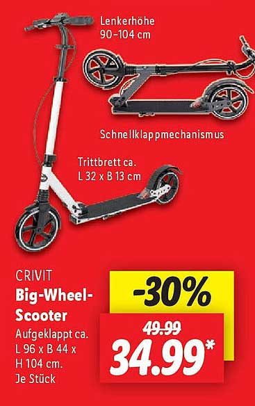 CRIVIT Big-Wheel-Scooter