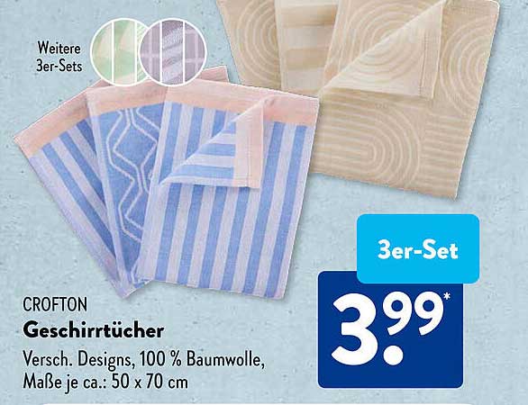 CROFTON Geschirrtücher – 3er-Set