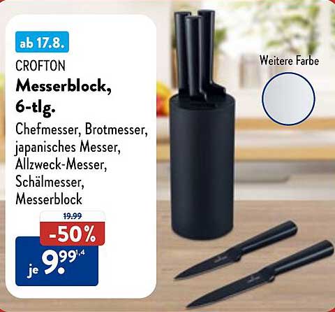 CROFTON Messerblock, 6-tlg.