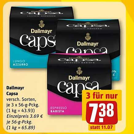 Dallmayr Capsa – Kaffeegenuss in der praktischen 3er-Packung