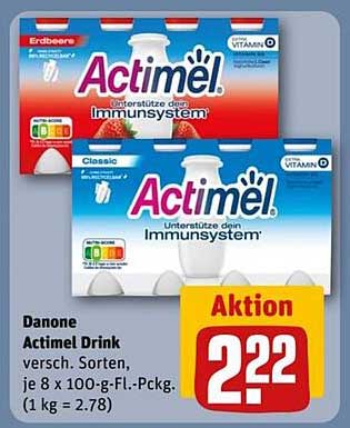 Danone Actimel Drink – verschiedene Sorten zum Sonderpreis
