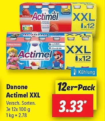 Danone Actimel XXL 12er-Pack
