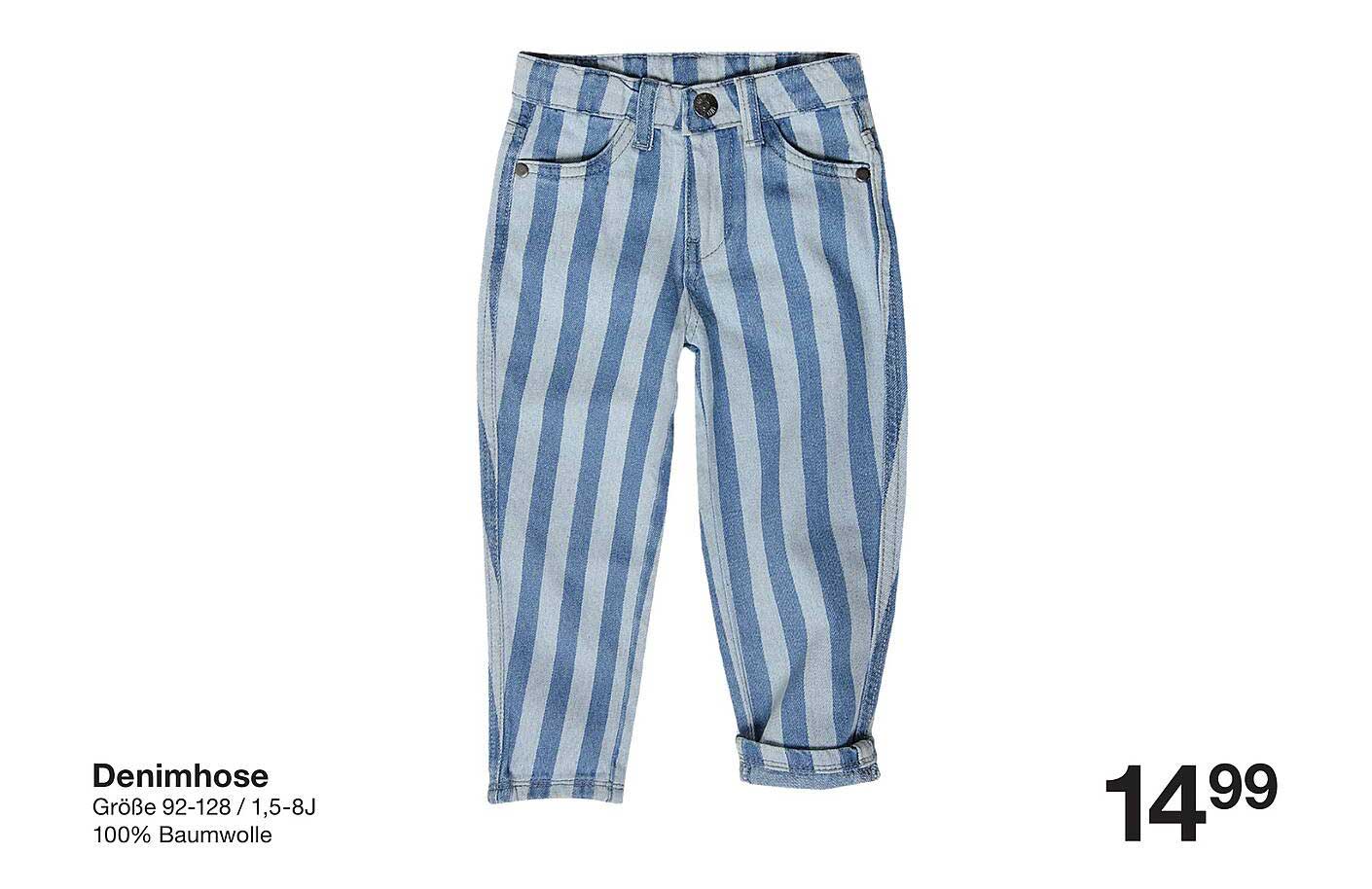 Denimhose für Kinder in trendigem Streifendesign