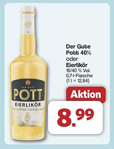 Der Gute Pott Eierlikör 40% Vol., 0,7l-Flasche