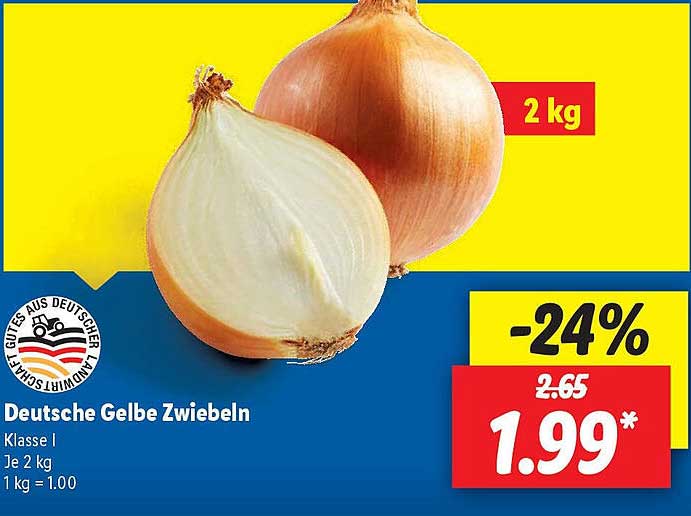 Deutsche Gelbe Zwiebeln 2 kg