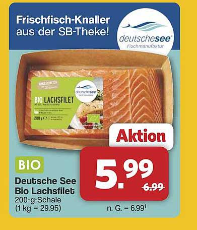 Deutsche See Bio Lachsfilet 200-g-Schale