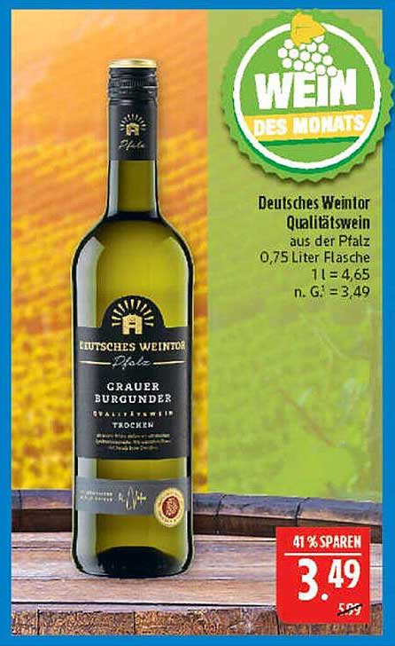 Deutsches Weintor Qualitätswein Grauer Burgunder 0,75 Liter