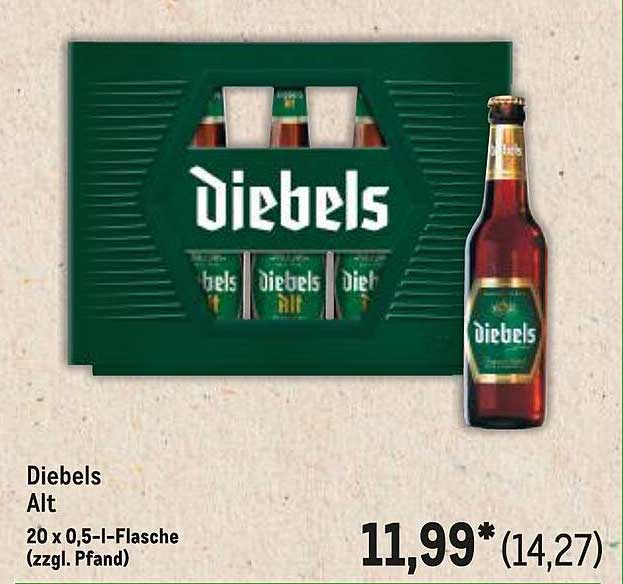 Diebels Alt 20 x 0,5 l-Flasche (zzgl. Pfand)