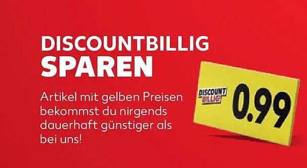 DISCOUNTBILLIG SPAREN - Artikel für nur 0,99 €